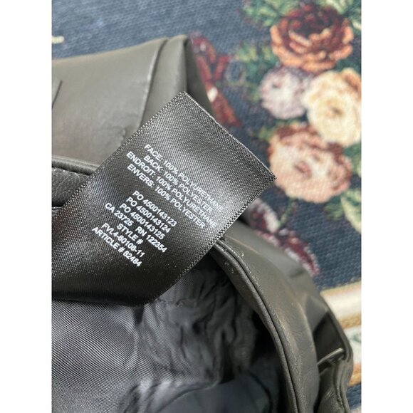 Aritzia Wilfred The Melina Faux Leather Straight leg Pants Womens 2 Gray Green - Picture 13 of 16